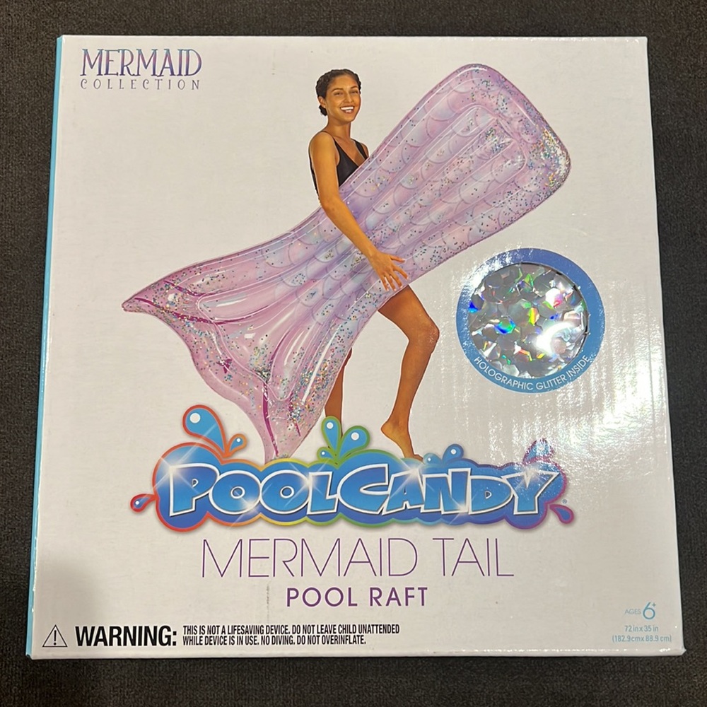 Poolcandy Mermaid Tail Pool Raft - Mermaid Collection - Picture 2 of 4